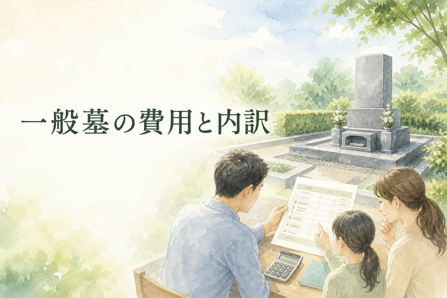 東京都の一般墓の費用|墓石・永代使用料・管理費の内訳